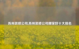 苏州装修公司,苏州装修公司哪家好十大排名