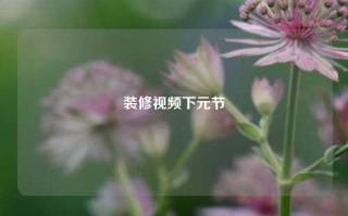 装修视频下元节