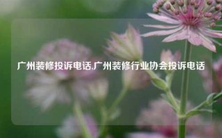 广州装修投诉电话,广州装修行业协会投诉电话