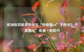 欧洲医药股将如何在“特朗普2.0”下存活？“美国化”或是一剂良方