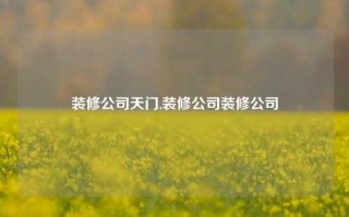 装修公司天门,装修公司装修公司