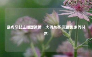 曝虎牙女主播疑遭榜一大哥杀害 直播乱象何时休?