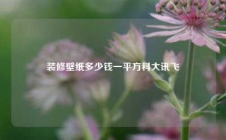 装修壁纸多少钱一平方科大讯飞