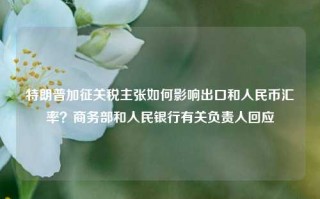 特朗普加征关税主张如何影响出口和人民币汇率？商务部和人民银行有关负责人回应