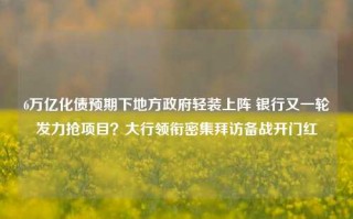 6万亿化债预期下地方政府轻装上阵 银行又一轮发力抢项目？大行领衔密集拜访备战开门红