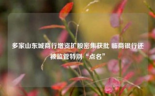 多家山东城商行增资扩股密集获批 临商银行还被监管特别“点名”