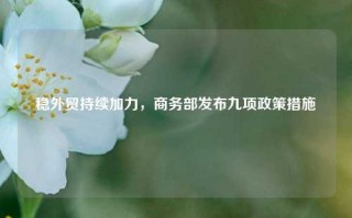 稳外贸持续加力，商务部发布九项政策措施