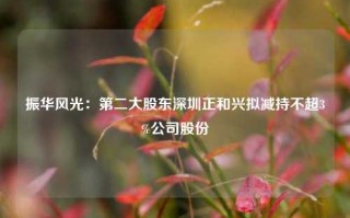 振华风光：第二大股东深圳正和兴拟减持不超3%公司股份