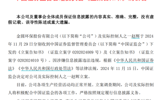 金圆股份及其实际控制人之一赵辉，被证监会立案