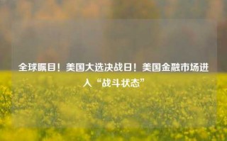 全球瞩目！美国大选决战日！美国金融市场进入“战斗状态”