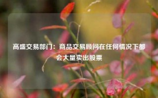 高盛交易部门：商品交易顾问在任何情况下都会大量卖出股票