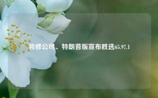 装修公司、特朗普版宣布胜选65.97.1