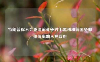 特朗普称不会邀请前竞争对手黑利和前国务卿蓬佩奥加入其政府