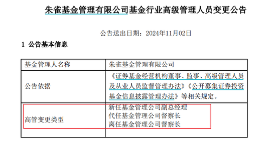 百亿朱雀基金换董事长，为何没发公告？-第2张图片-厦门装修网 