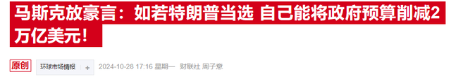 大选风暴席卷金融市场，投行开始关注马斯克“当官”的潜在影响-第1张图片-厦门装修网 