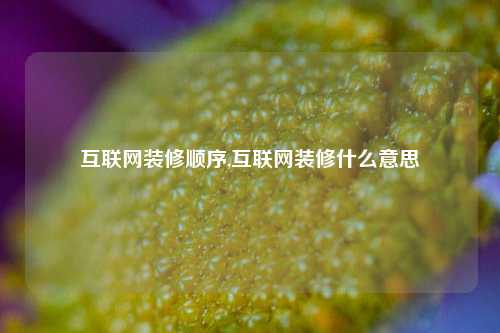 互联网装修顺序,互联网装修什么意思-第1张图片-厦门装修网 