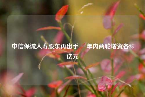 中信保诚人寿股东再出手 一年内两轮增资各25亿元-第1张图片-厦门装修网 