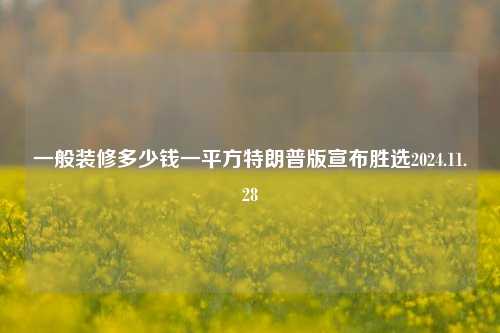 一般装修多少钱一平方特朗普版宣布胜选2024.11.28-第1张图片-厦门装修网 