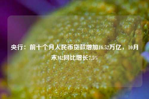 央行：前十个月人民币贷款增加16.52万亿，10月末M2同比增长7.5%-第1张图片-厦门装修网 