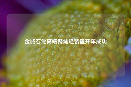 金诚石化高端聚烯烃装置开车成功-第1张图片-厦门装修网 