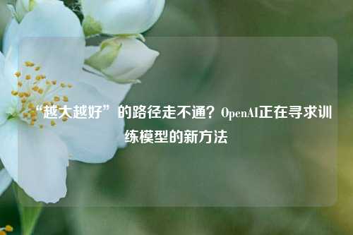 “越大越好”的路径走不通？OpenAI正在寻求训练模型的新方法-第1张图片-厦门装修网 