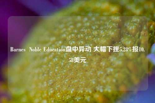 Barnes  Noble Education盘中异动 大幅下挫5.28%报10.58美元-第1张图片-厦门装修网 