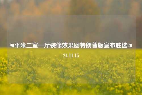 90平米三室一厅装修效果图特朗普版宣布胜选2024.11.15-第1张图片-厦门装修网 