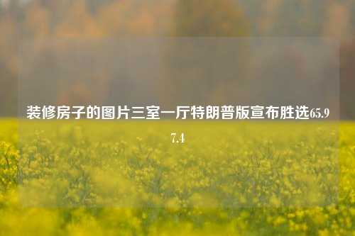 装修房子的图片三室一厅特朗普版宣布胜选65.97.4-第1张图片-厦门装修网 