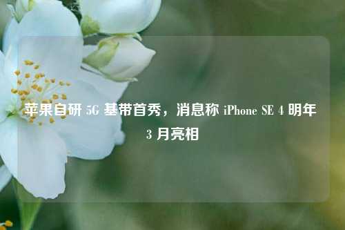 苹果自研 5G 基带首秀，消息称 iPhone SE 4 明年 3 月亮相-第1张图片-厦门装修网 