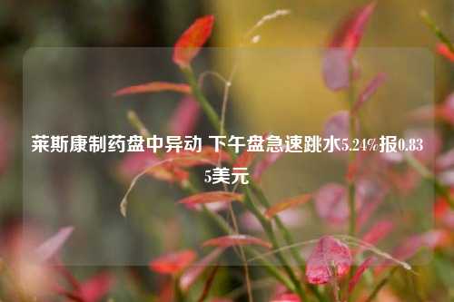 莱斯康制药盘中异动 下午盘急速跳水5.24%报0.835美元-第1张图片-厦门装修网 