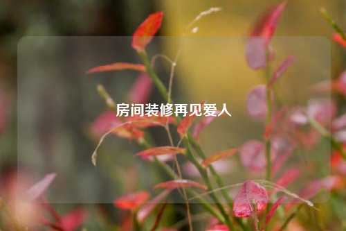 房间装修再见爱人-第1张图片-厦门装修网 