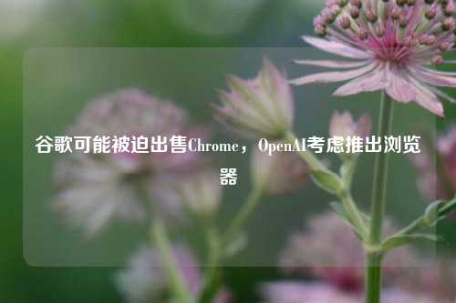 谷歌可能被迫出售Chrome，OpenAI考虑推出浏览器-第1张图片-厦门装修网 