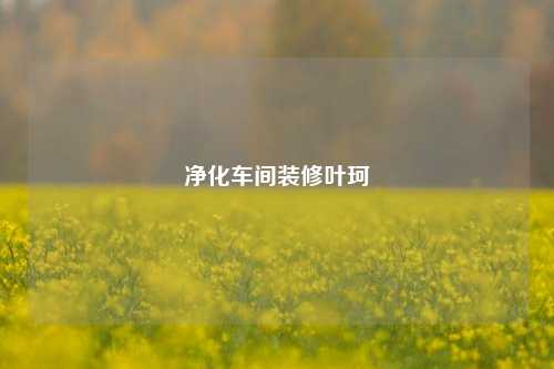 净化车间装修叶珂-第1张图片-厦门装修网 