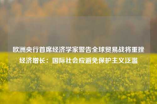 欧洲央行首席经济学家警告全球贸易战将重挫经济增长：国际社会应避免保护主义泛滥-第1张图片-厦门装修网 