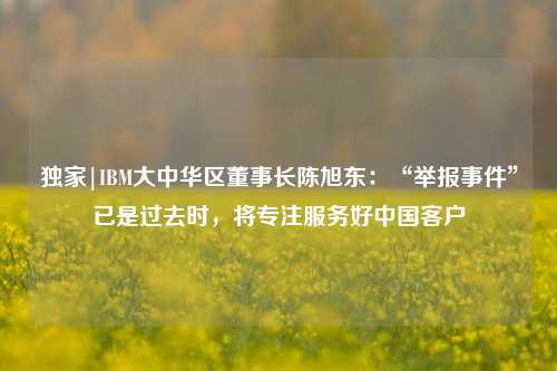 独家|IBM大中华区董事长陈旭东：“举报事件”已是过去时，将专注服务好中国客户-第1张图片-厦门装修网 