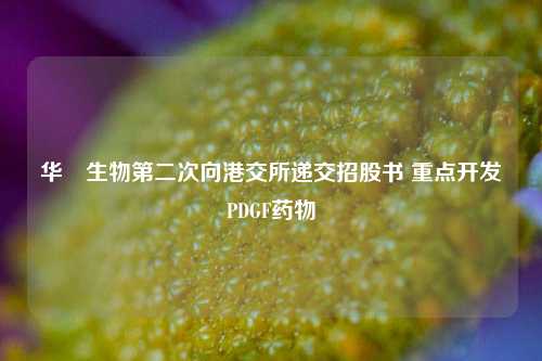 华芢生物第二次向港交所递交招股书 重点开发PDGF药物-第1张图片-厦门装修网 