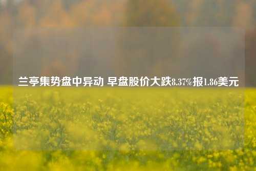 兰亭集势盘中异动 早盘股价大跌8.37%报1.86美元-第1张图片-厦门装修网 