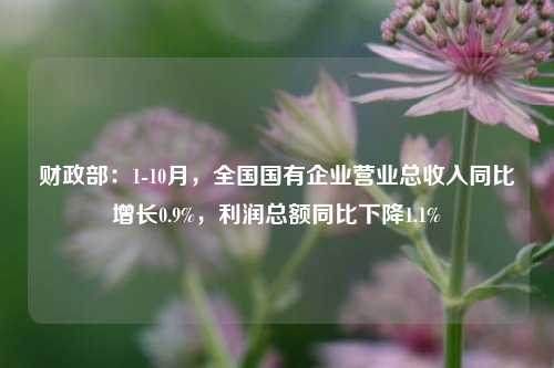 财政部：1-10月，全国国有企业营业总收入同比增长0.9%，利润总额同比下降1.1%-第1张图片-厦门装修网 