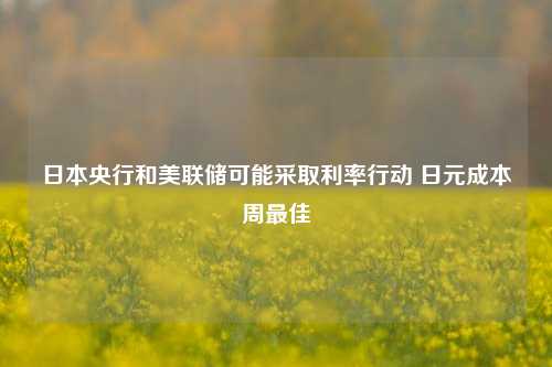 日本央行和美联储可能采取利率行动 日元成本周最佳-第1张图片-厦门装修网 