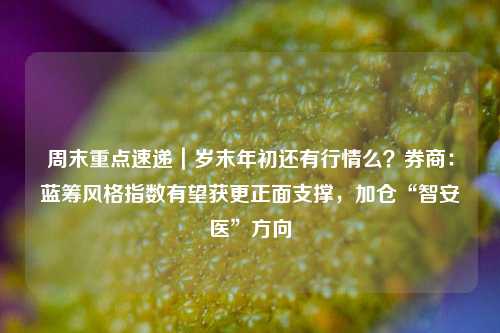 周末重点速递｜岁末年初还有行情么？券商：蓝筹风格指数有望获更正面支撑，加仓“智安医”方向-第1张图片-厦门装修网 