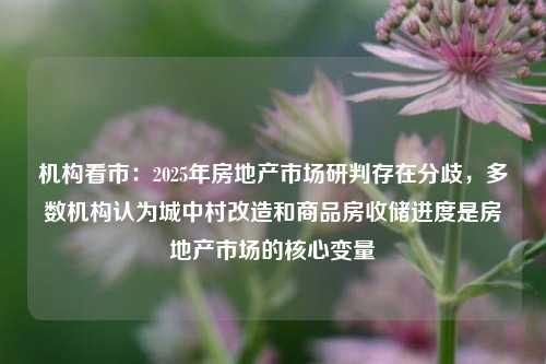 机构看市：2025年房地产市场研判存在分歧，多数机构认为城中村改造和商品房收储进度是房地产市场的核心变量-第1张图片-厦门装修网 