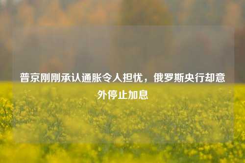 普京刚刚承认通胀令人担忧，俄罗斯央行却意外停止加息-第1张图片-厦门装修网 