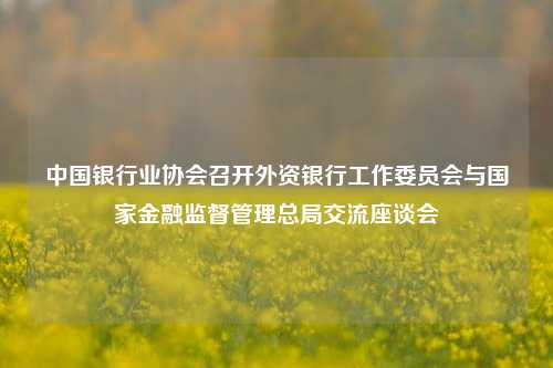 中国银行业协会召开外资银行工作委员会与国家金融监督管理总局交流座谈会-第1张图片-厦门装修网 